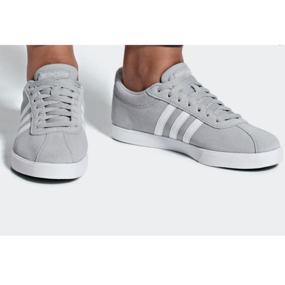 adidas Shoes - adidas - Gray Suede Courtset Sneakers